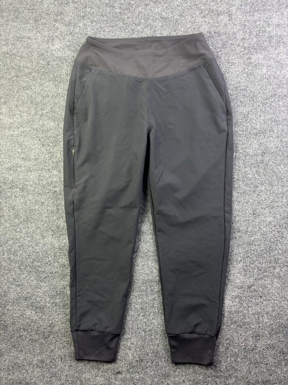 Patagonia Jogger Pants Womens S Gray Woven Hiking Zip Pockets Cuffed Ankle